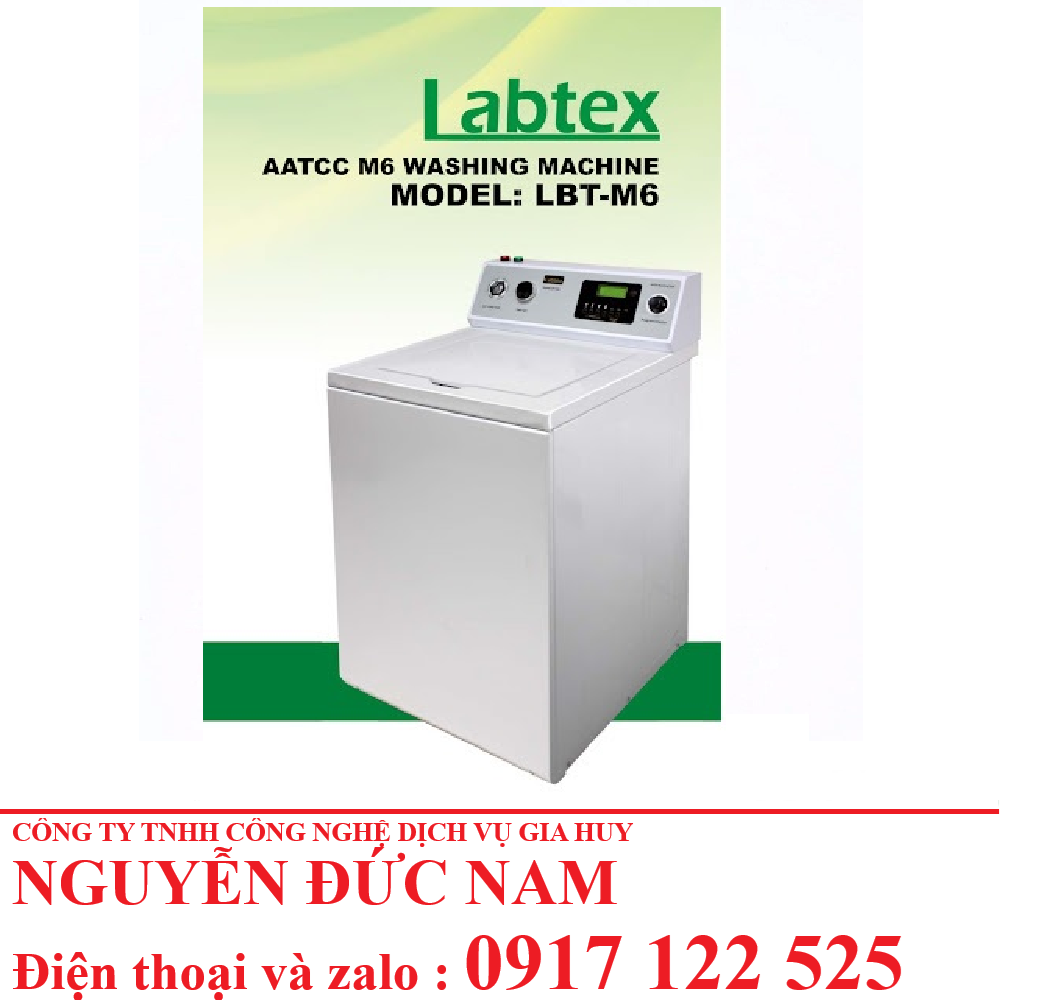 Máy giặt LBT-M6 chuẩn AATCC và ISO cho phòng thí nghiệm may mặc – Giải pháp kiểm định chất lượng toàn diện